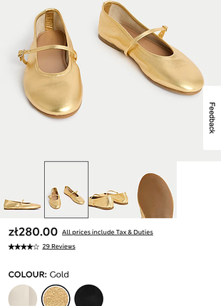 Балетки мери джейн балерины натуральная кожа m&amp;s.