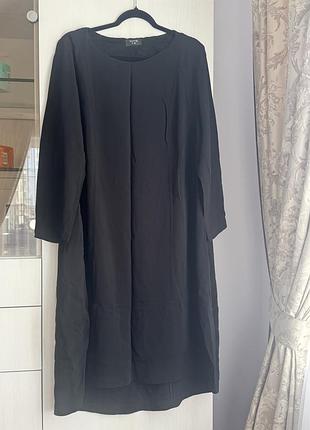 Стильна чорна сукня міді від бренду tomo (plus size)