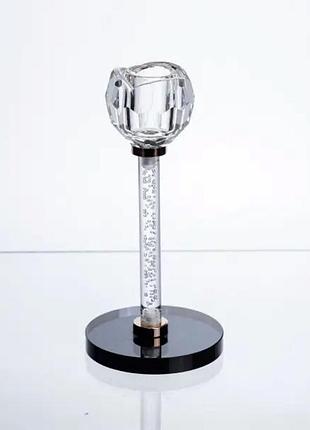 Стеклянный подсвечник crystal pillar 17 см на стол декоративный hp-7-27