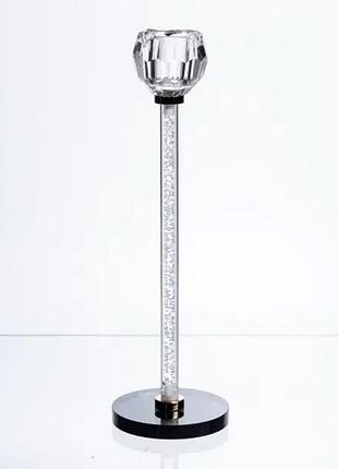 Подсвечник стеклянный crystal pillar 27 см на круглой основе hp-7-25