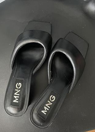 Босоніжки mango чорні 38 розмір, зручний каблук