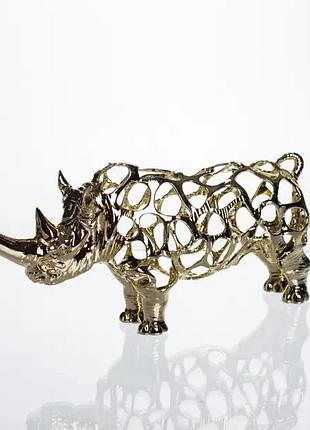 Декоративна фігурка rhinoceros 23х6х10 см металева hp-7-22