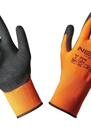 Робочі рукавички із захистом від порізів neo tools з нітриловим покриттям розмір 10 помаранчевий (97-642-10)