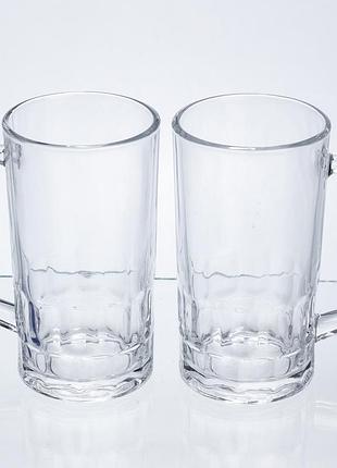 Набор кружек для пива patterned stein стеклянных 2 штуки по 530 мл hp-17-61