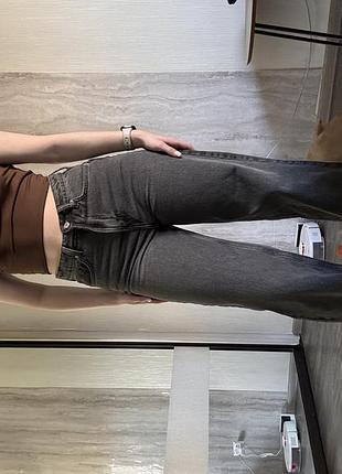 Джинси h&m сірі широкі, розмір 36, довжина 104 см