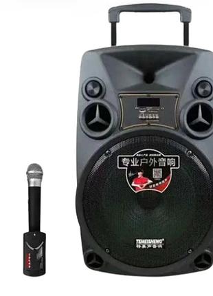 Портативная акустическая система temeisheng sl12-14 12" с микрофоном и bluetooth
