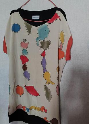 Японская шёлковая туника tsumori chisato япония оригинал шёлк