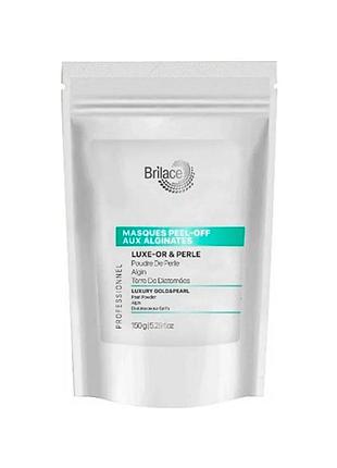 Альгинатная маска с золотом и жемчугом brilace luxury gold & pearl algin mask 150 г.