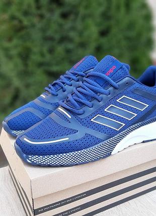 Adidas nova run синие сетка