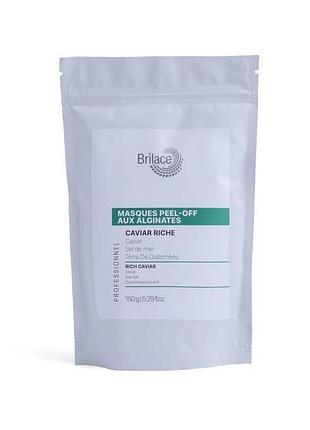 Питательная альгинатная маска с экстрактом черной икры brilace rich caviar algin peel-off mask 150 г