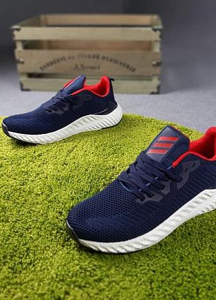 Adidas синие с красным плотная сетка  супер цена