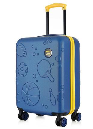 Чемодан детский semi line 20" (s) blue/yellow (t5888-2)
