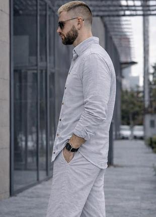 Костюм из льна бохо, черный, белый, серый. беж s,m,l,xl,xxl,xxl