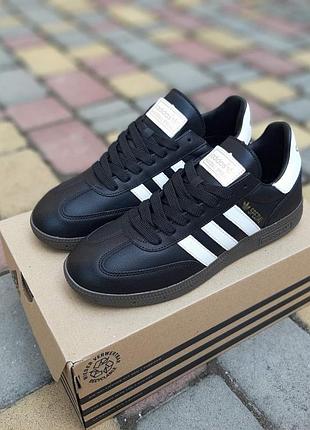 Adidas spezial чорні з білим прес шкіра