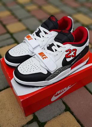 Air jordan legacy 312 low білі з чорним та красним шкіра топ супер ціна