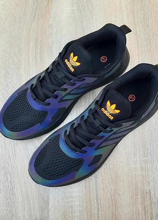 Adidas xplr running shoes чорні з неоном текстильсітка