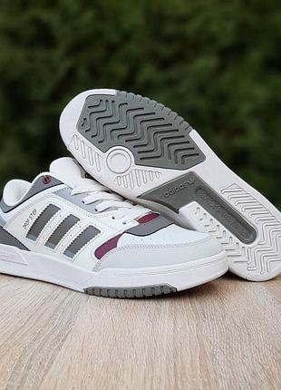Adidas drop step бежеві з хакі шкіра топ