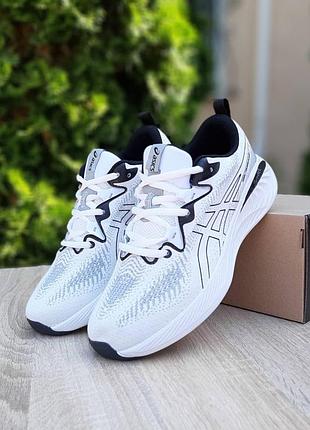 Asics gel-cumulus 25 білі з чорним текстиль топ