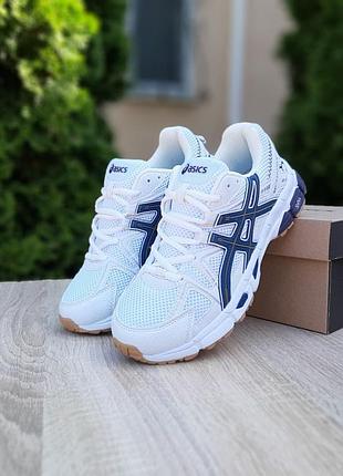 Asics gel kahana 8 білі з синім комбіновані матеріали топ