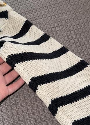 Massimo dutti бавовняний натуральний светр в смужку бавовна кофта хлопковый натуральный свитер в полоску хлопок вʼязаний вязанный 5