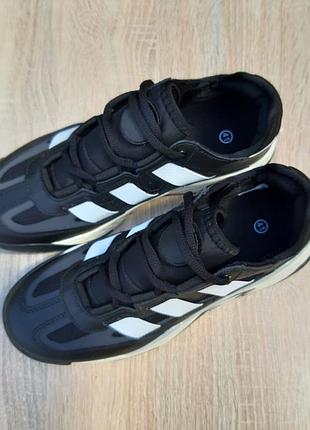 Adidas niteball чорні білі смужки  шкіракомбіновані матеріали супер ціна