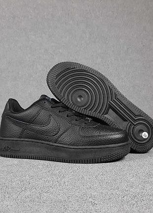 N1ke air force чёрные с теснением sin