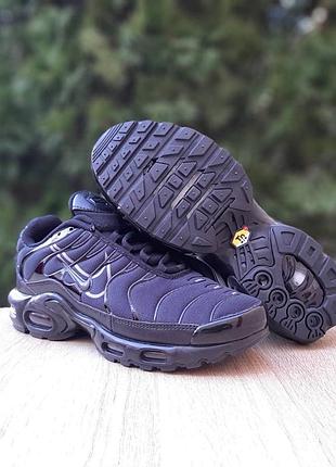 Nike air max tn plus темно сірі з чорним текстиль топ (ліцензія) супер ціна