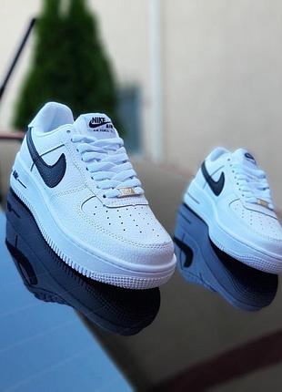 N1ke air force 1 белые с чёрным