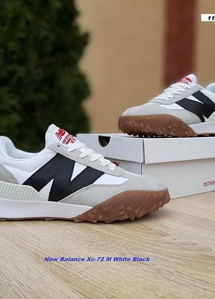 New balance xc-72 m white black білі з чорной n на коричневій щільна плащовка топ (ліцензія)
