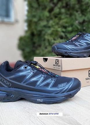 Salomon xt-6 gtx чорні комбіновані матеріали топ