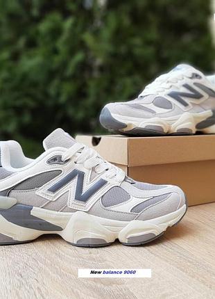 New balance 9060 сірі (сіра n) замша топ
