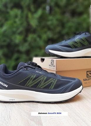 Salomon sensifit boa чорні з зеленим комбіновані матеріали топ (ліцензія) супер ціна