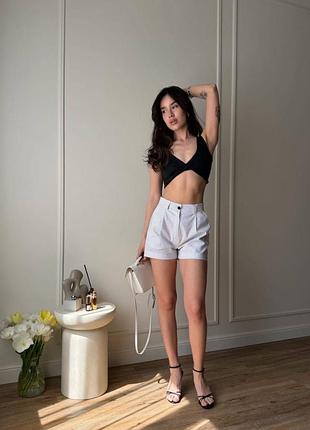 Шорти в принт горох з котону