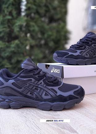 Asics gel-nyc чорні замшатекстиль топ (ліцензія)