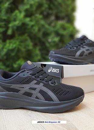 Asics gel-kayano 30 чорні легкий текстиль сітка топ