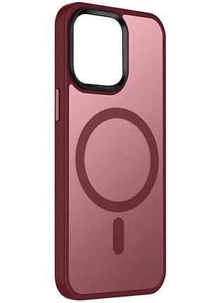 Чохол ummi colorful with magsafe для iphone 15 pro для телефону магнітна зарядка айфон 15 про wine red