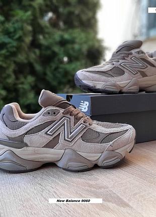 New balance 9060 бежеві з шоколадом замшасіткатекстиль топ (ліцензія)