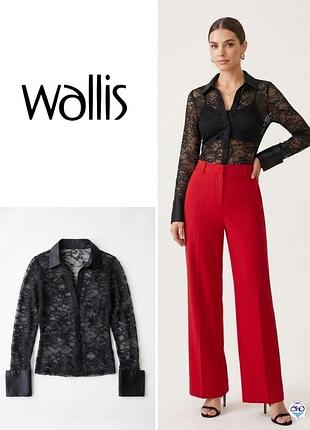 Чорна жіноча ажурна сорочка wallis