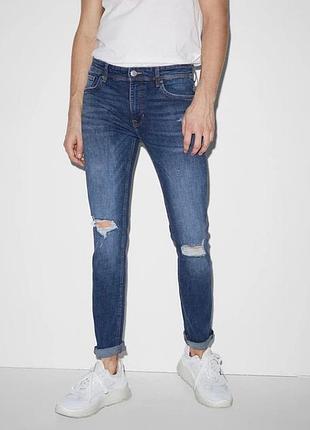 Новые рваные джинсы c&amp;a w32 l34