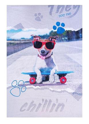 Флисовый плед «jack russell skater» 150×200 см комбинированный herding