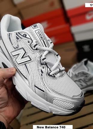 New balance 740 білі з синім комбіновані матеріалисітка sn топ