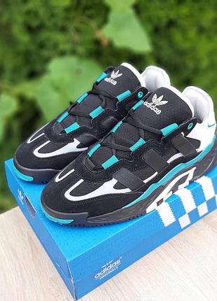 Adidas niteball чёрные с зелёным замшакомбиниров материалы топ супер ціна