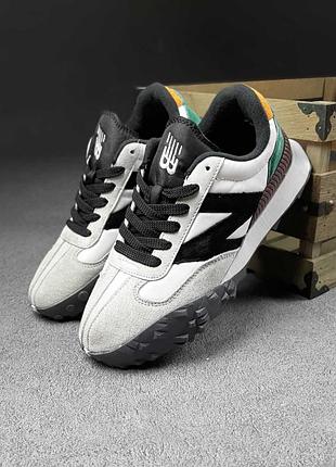 New balance xc-72 белые с зелёным и коричневым замшаплащевка топ