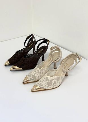 Трендовые босоножки TM️ lizmar, экокожа/кружево
