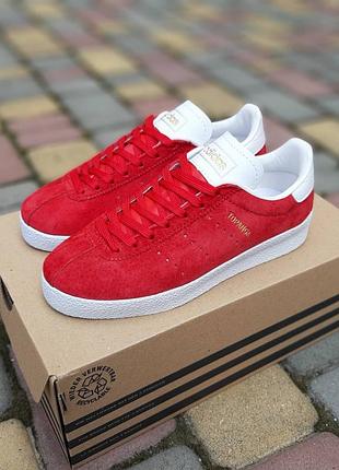Adidas topanga червоні замша
