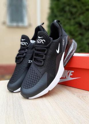 Чоловічі кросівки nike air max 270 black/white чорні з білим (sin)