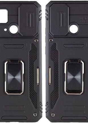 Ударопрочный чехол camshield army ring для xiaomi redmi 10c черный / black