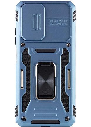 Ударостійкий чохол camshield army ring для xiaomi redmi note 11 (global) / note 11s / note 12s блакитний / light blue 2
