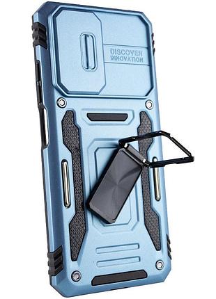 Ударостійкий чохол camshield army ring для xiaomi redmi note 11 (global) / note 11s / note 12s блакитний / light blue 3