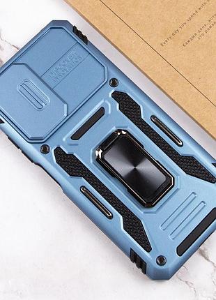 Ударостійкий чохол camshield army ring для xiaomi redmi note 11 (global) / note 11s / note 12s блакитний / light blue 6